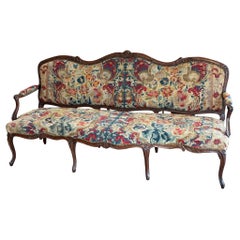 18th Century French Settee With Needlepoint Fabric