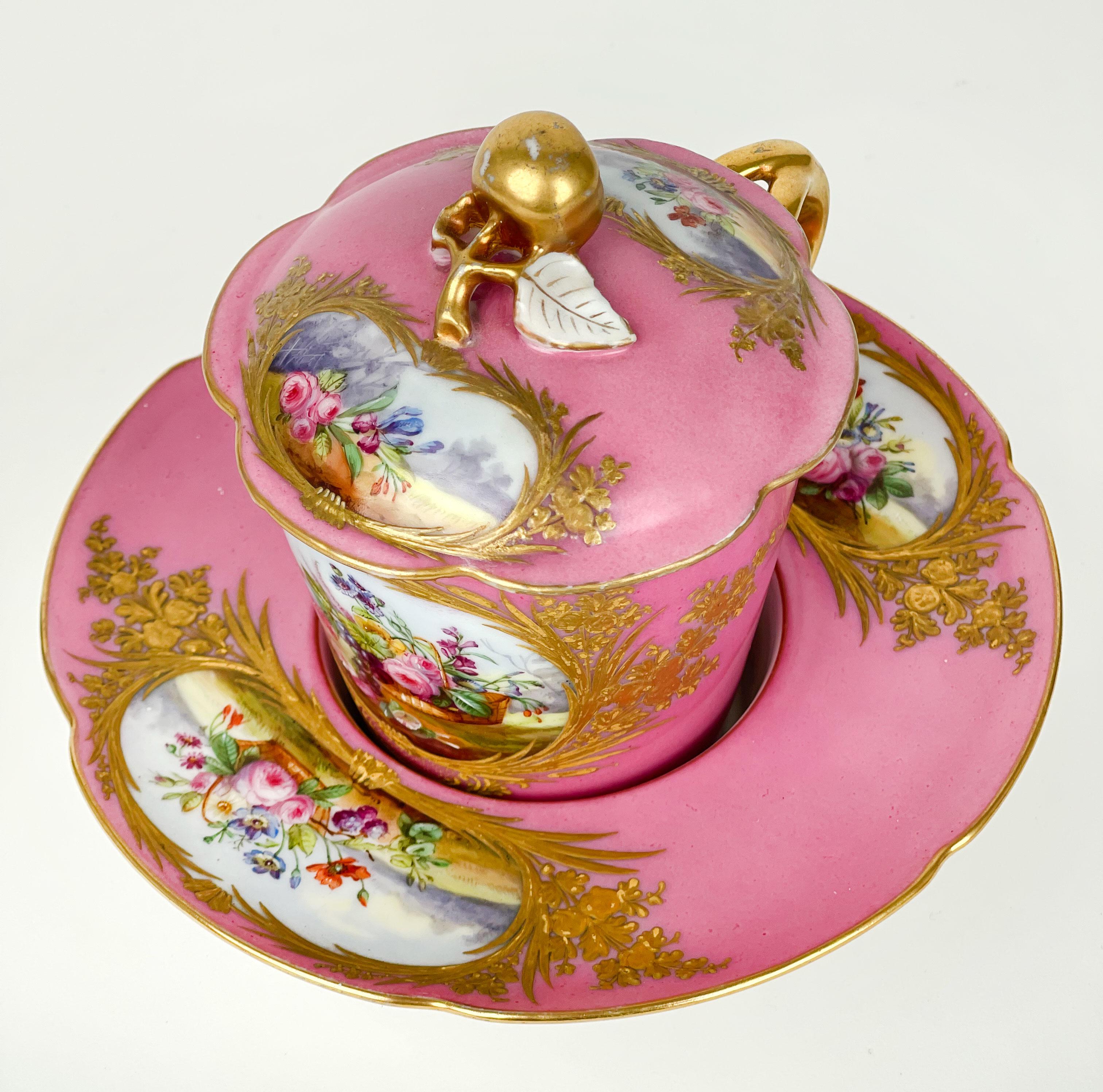 18th Century, French, Sevres Porcelain Cup & Saucer 6