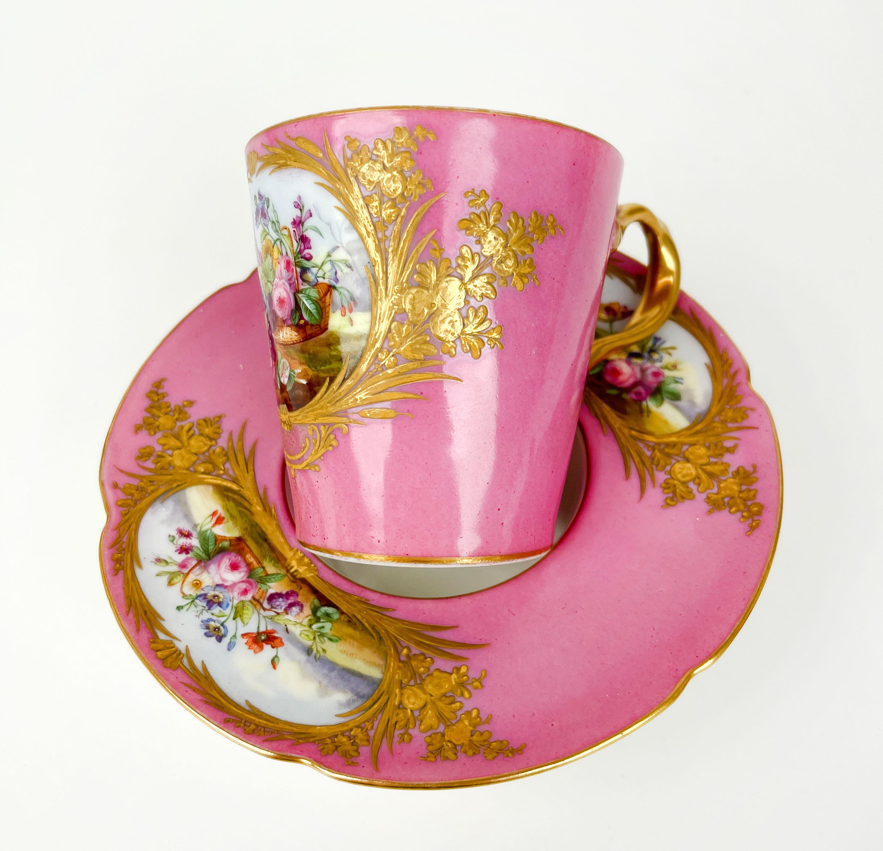 18th Century, French, Sevres Porcelain Cup & Saucer 5