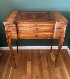 18th century French side table dressing table Louis XVI  style marble top vanity