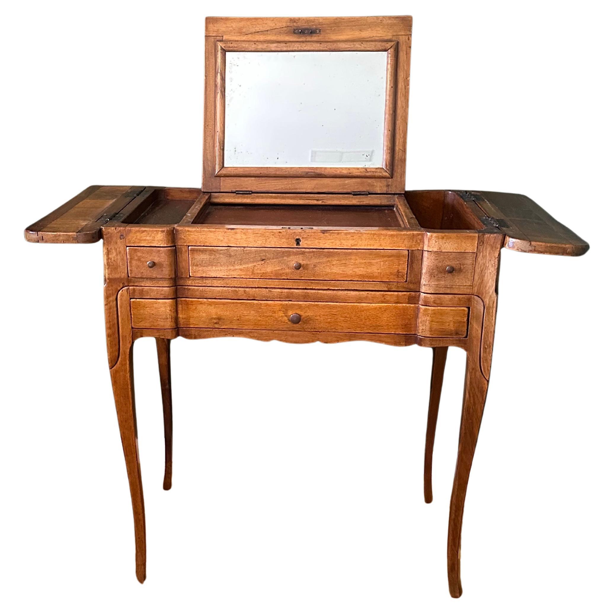 Français Table d'appoint française du 18ème siècle, table de toilette Louis XVI  meuble-lavabo de style en marbre en vente
