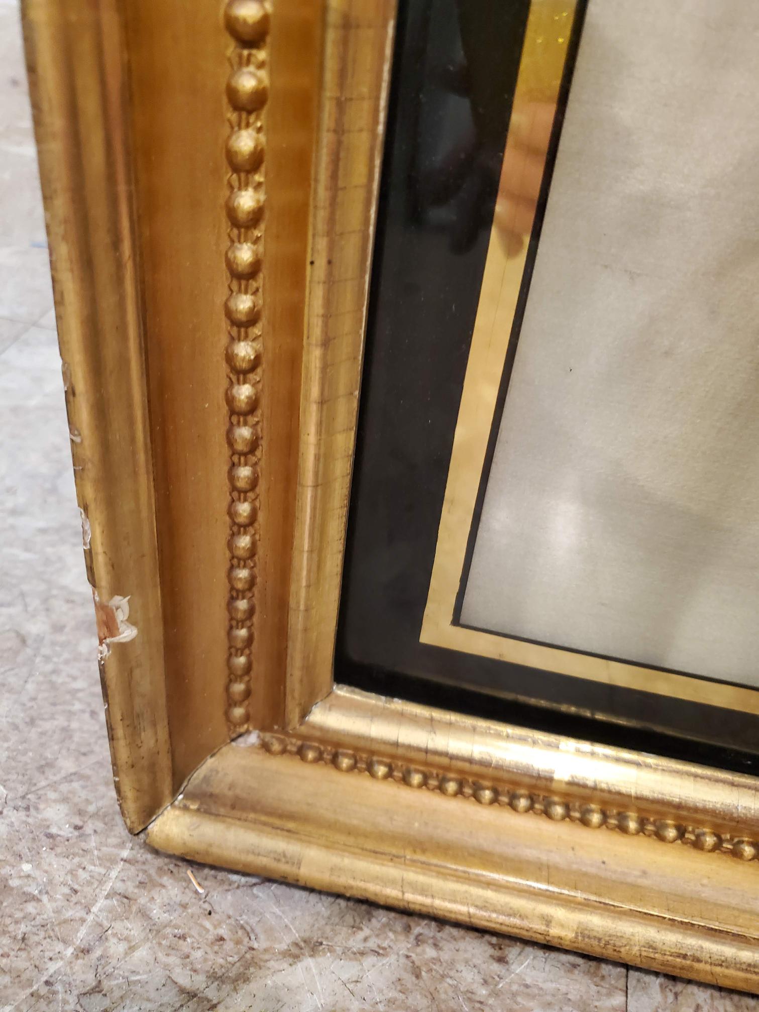 Late 18th Century French Silk Needlepoint Picture in Original Gilt Frame For Sale 6