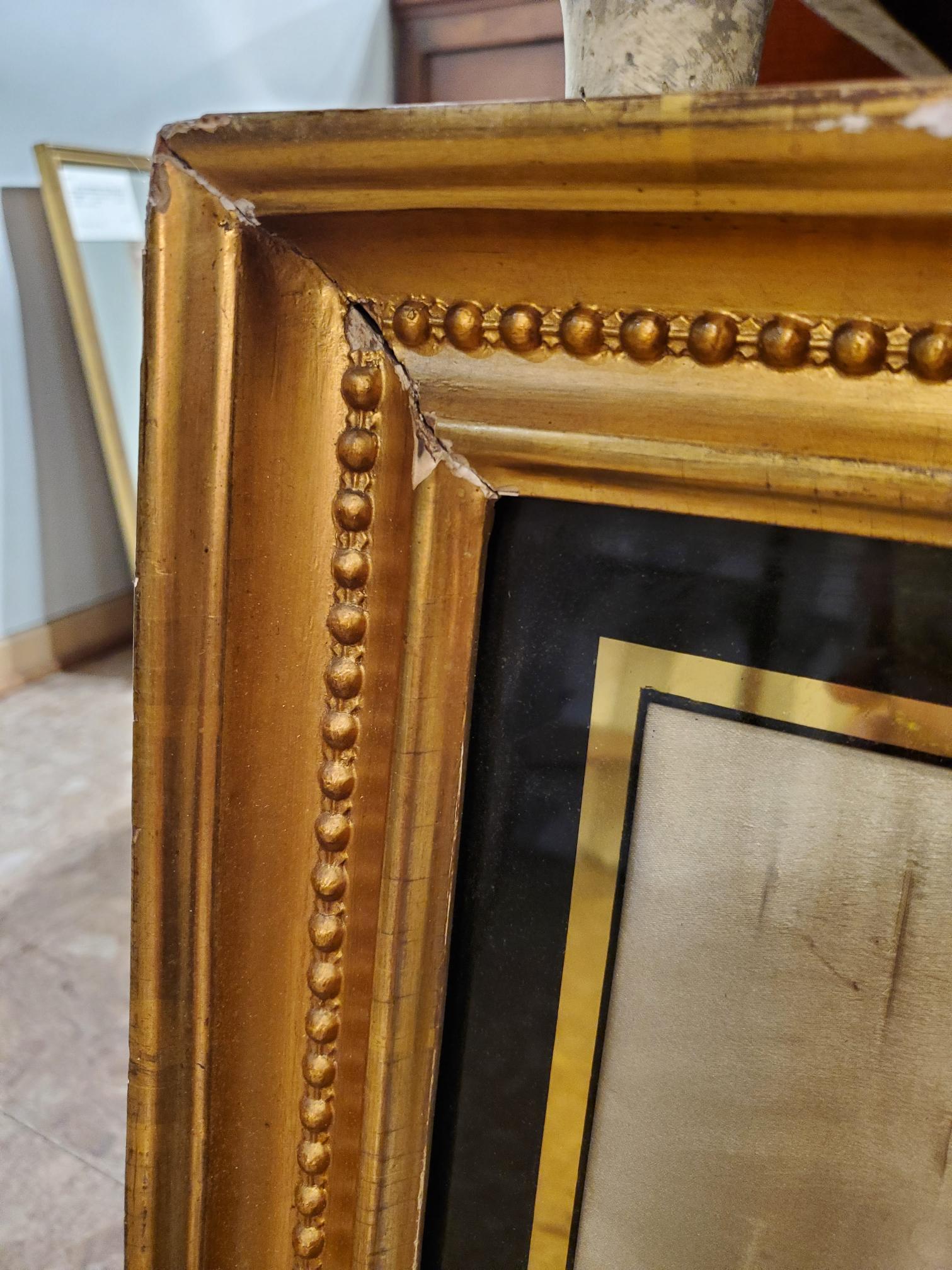 Late 18th Century French Silk Needlepoint Picture in Original Gilt Frame For Sale 4