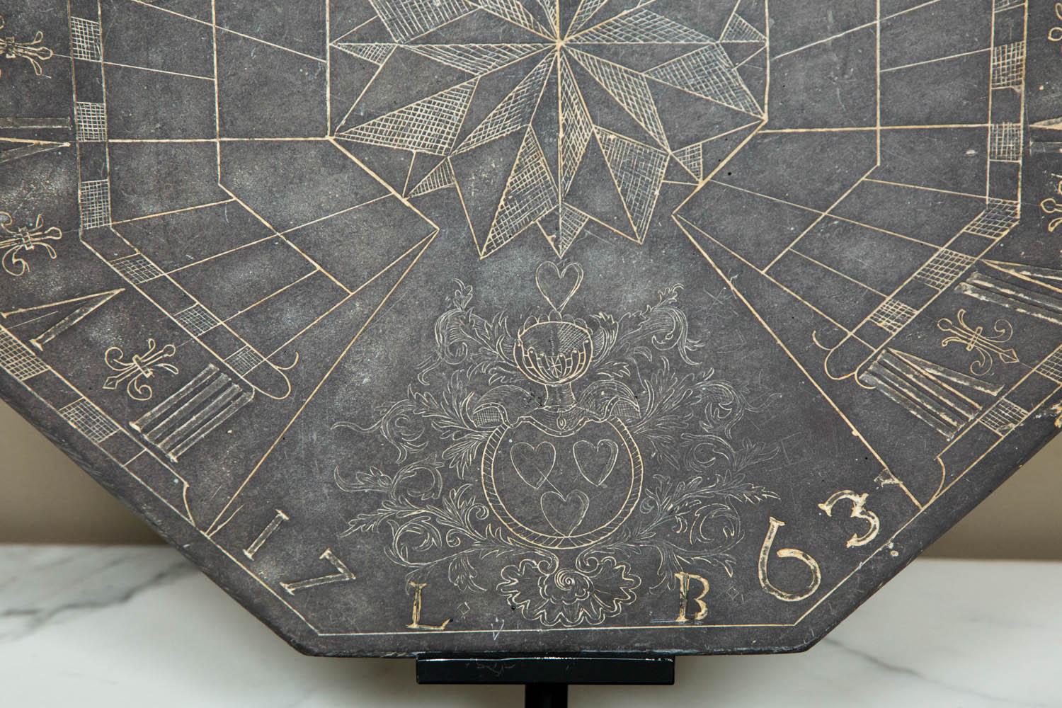 18th Century French Slate Sundial In Good Condition For Sale In London, GB