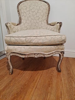 18th Century French Spoon Back Bergere Arm Chair