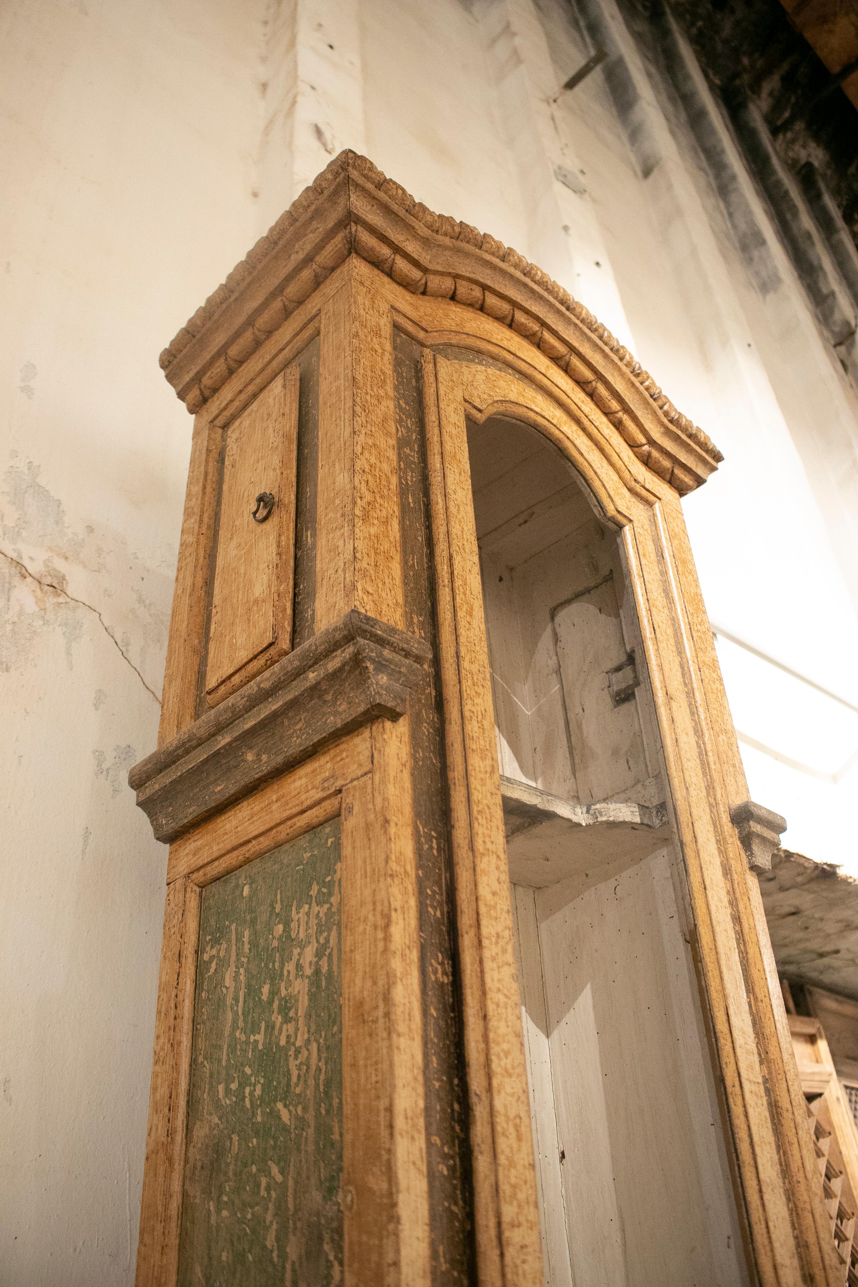 18th Century French Standing Clock Housing w/ Original Ochre Paints For Sale 2