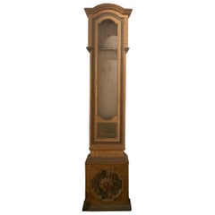 Antique 18th Century French Standing Clock Housing w/ Original Ochre Paints