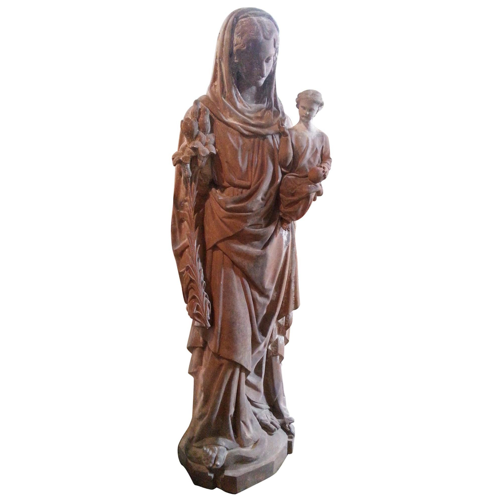 Statue française du XVIIIe siècle en terre cuite en vente