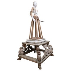 18th Century Italian Statue of Madonna on a Palanquin