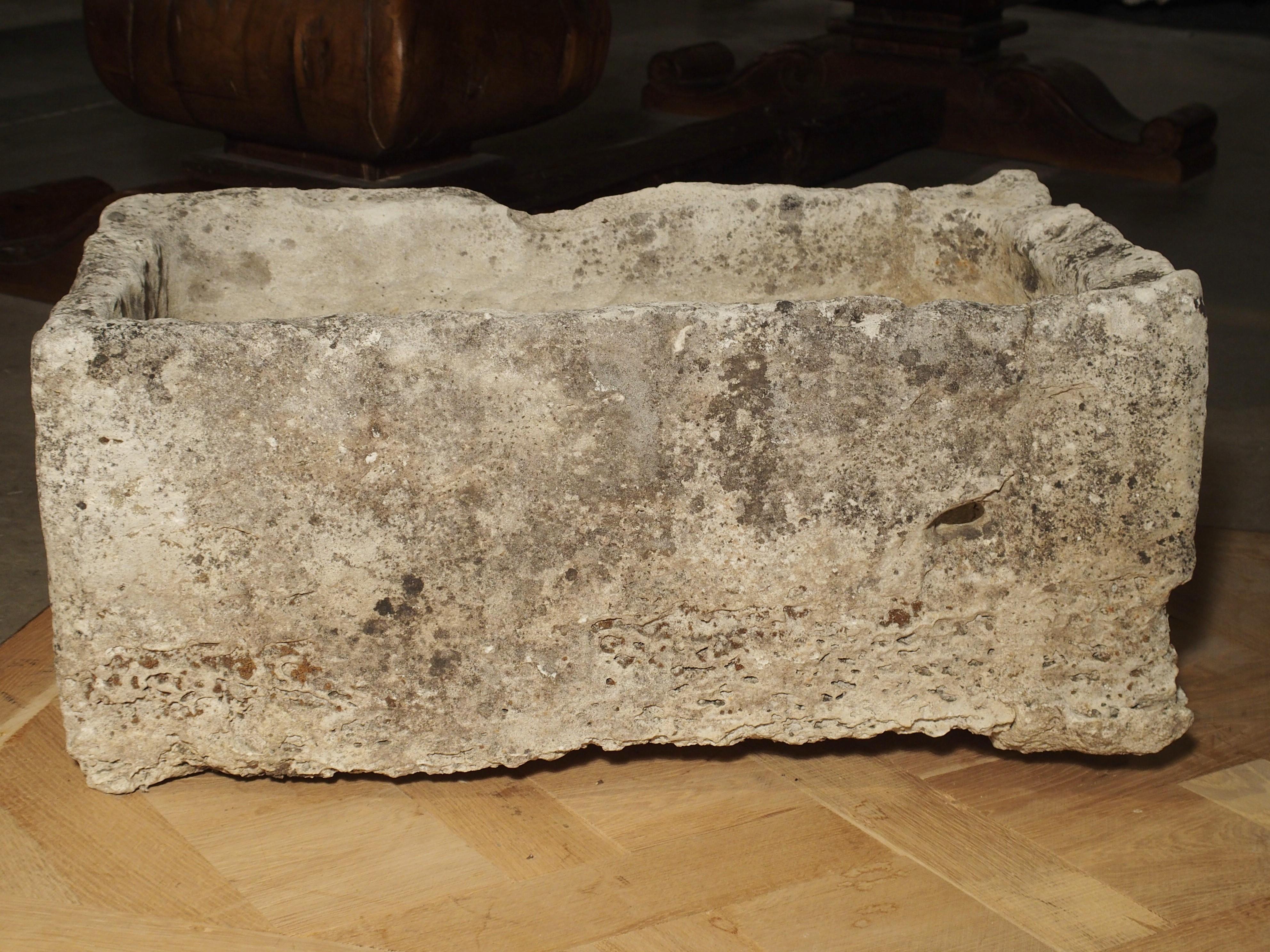 Hand-Carved 18th Century French Stone Farmhouse Trough