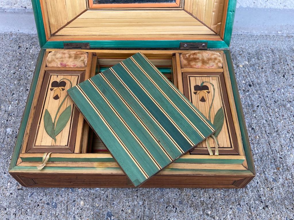 18th Century French Straw Marquetry, 'Marqueterie de Paille' Work Box 7