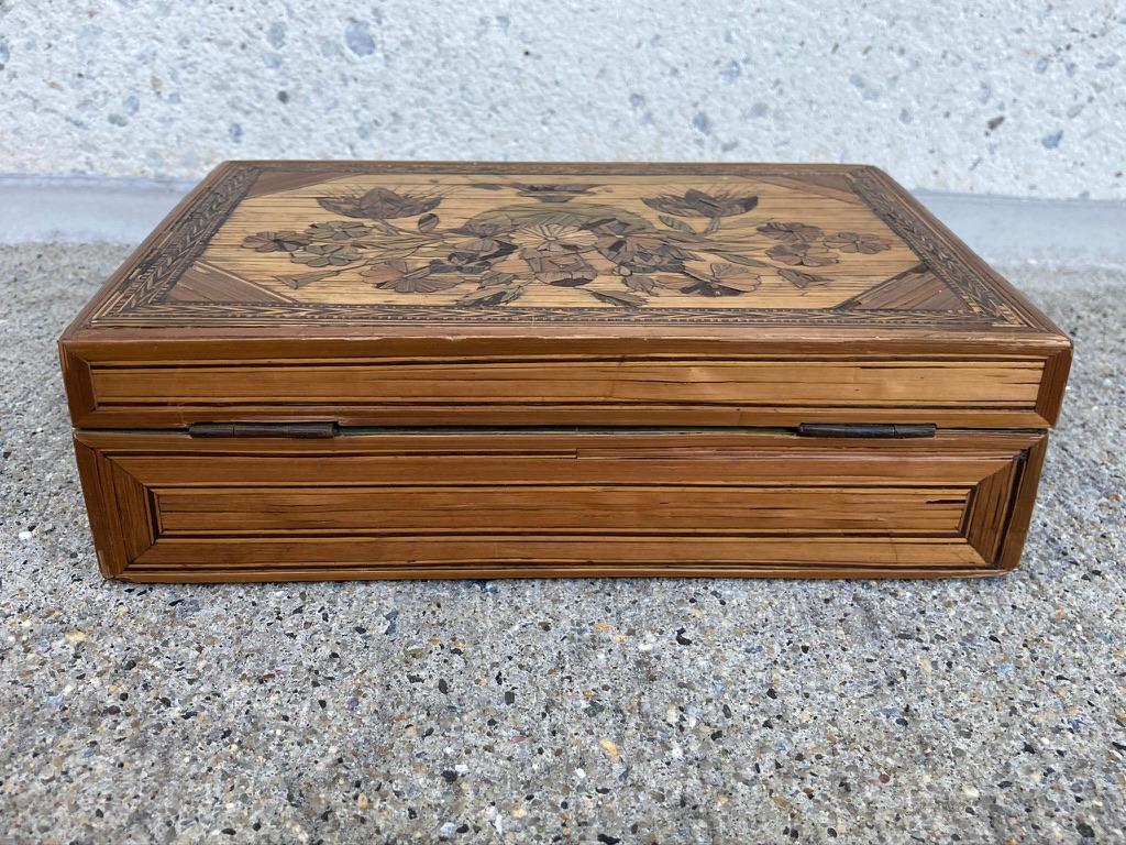 18th Century French Straw Marquetry, 'Marqueterie de Paille' Work Box 12