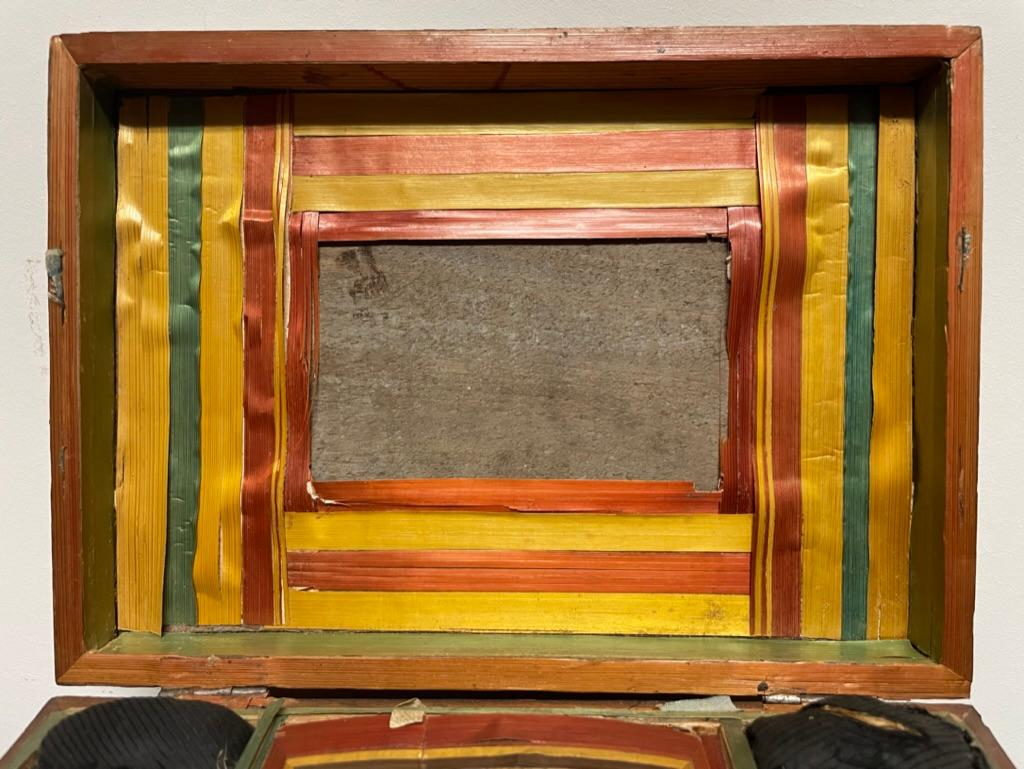 18. Jahrhundert Französisch Stroh Intarsien, 'Marqueterie de Paille' Arbeit Box im Angebot 3
