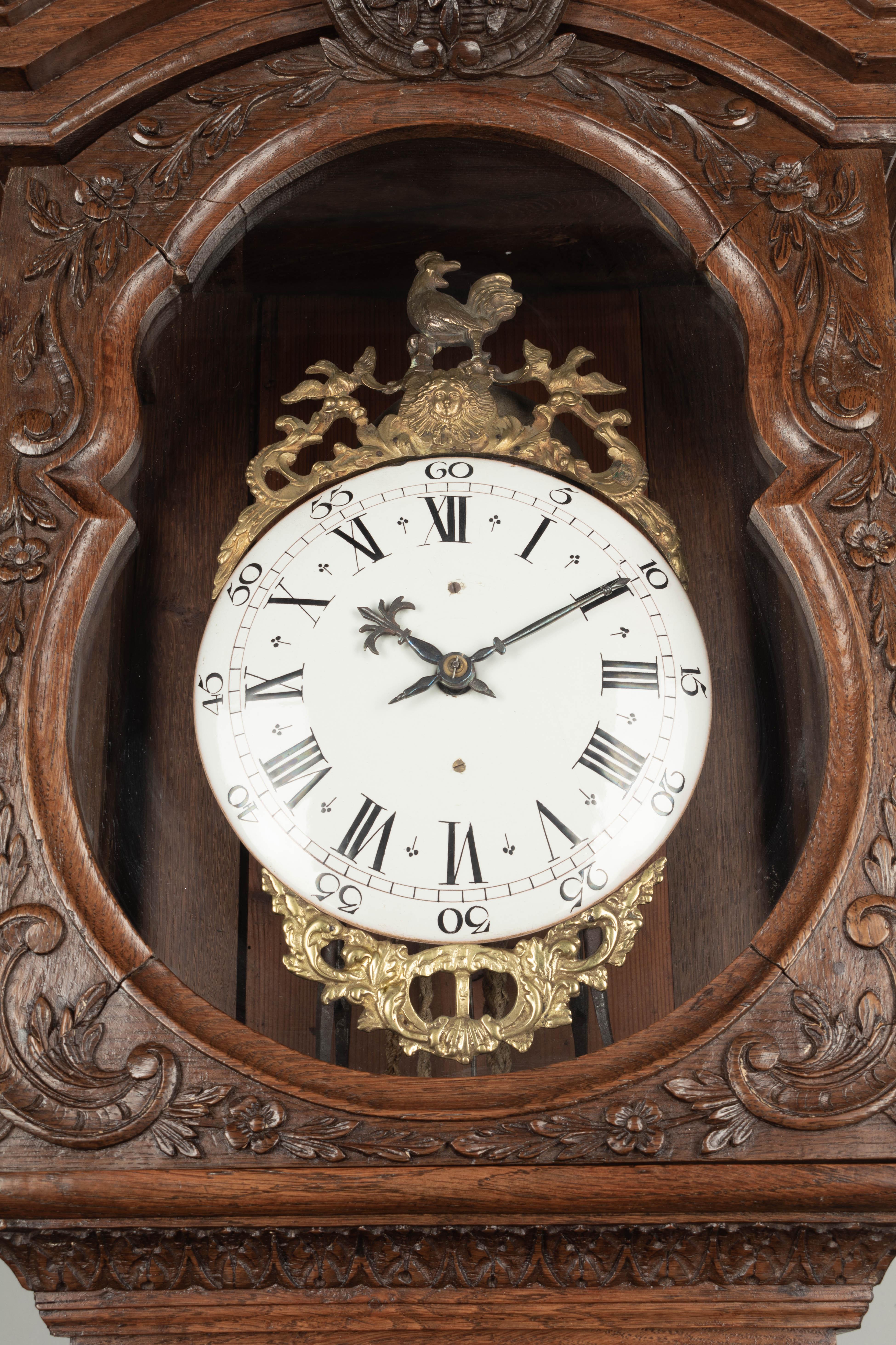 Brass 18th Century French Tall Case Clock