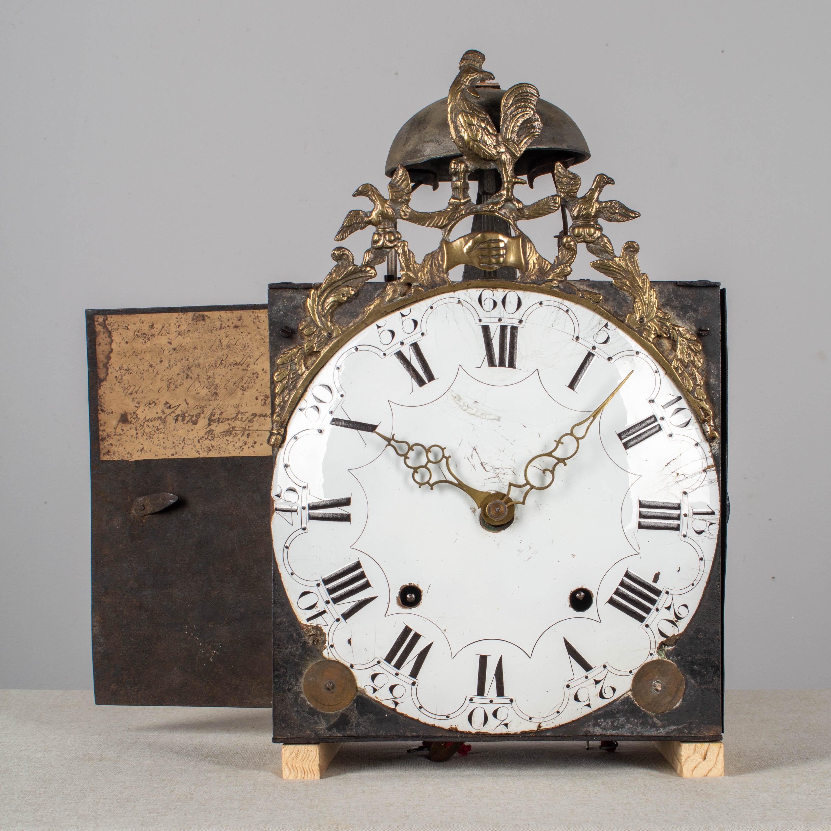 Glass 18th Century French Tall Case Clock or Horloge De Parquet