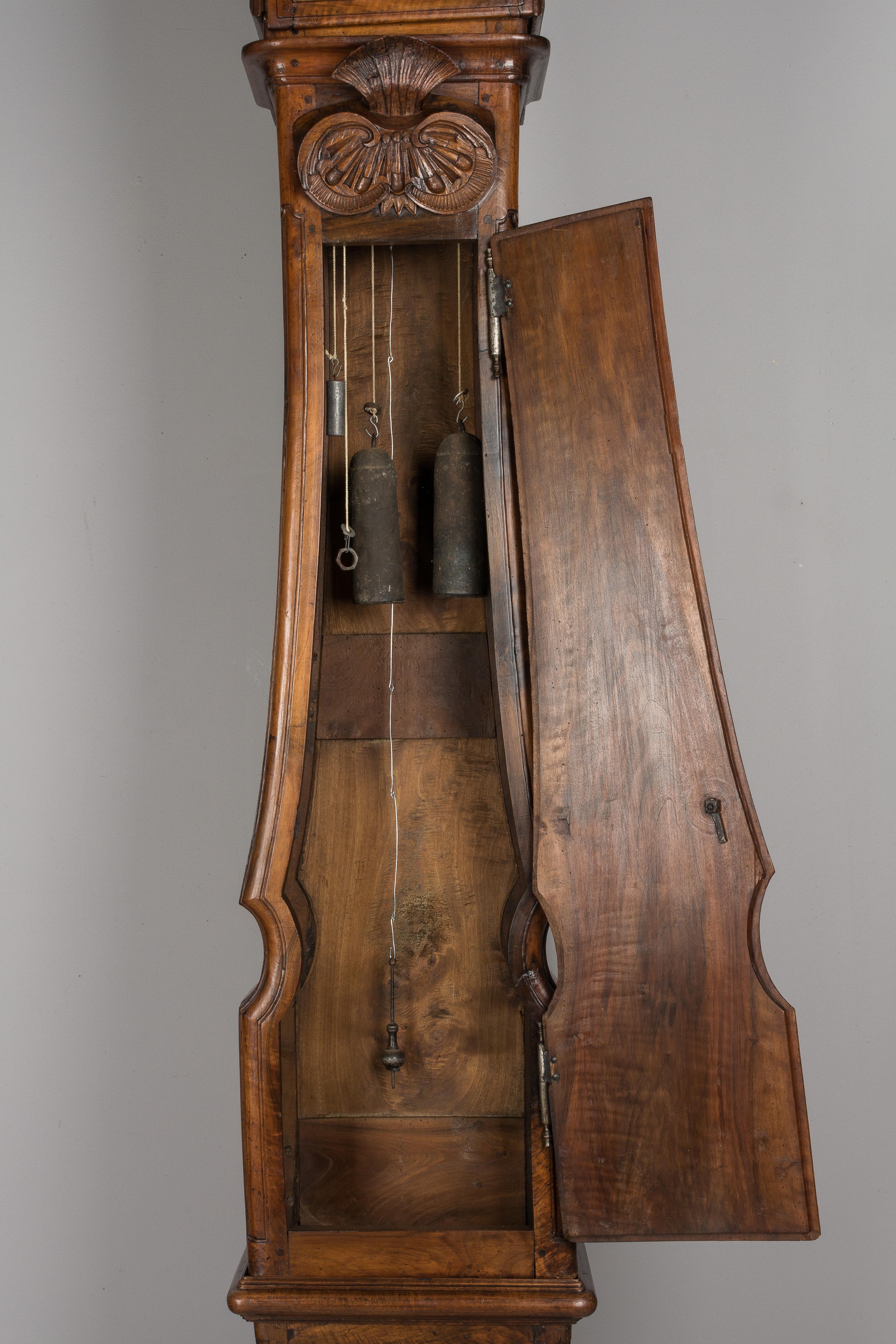 18th Century French Tall Case Clock or Horloge De Parquet In Good Condition In Winter Park, FL