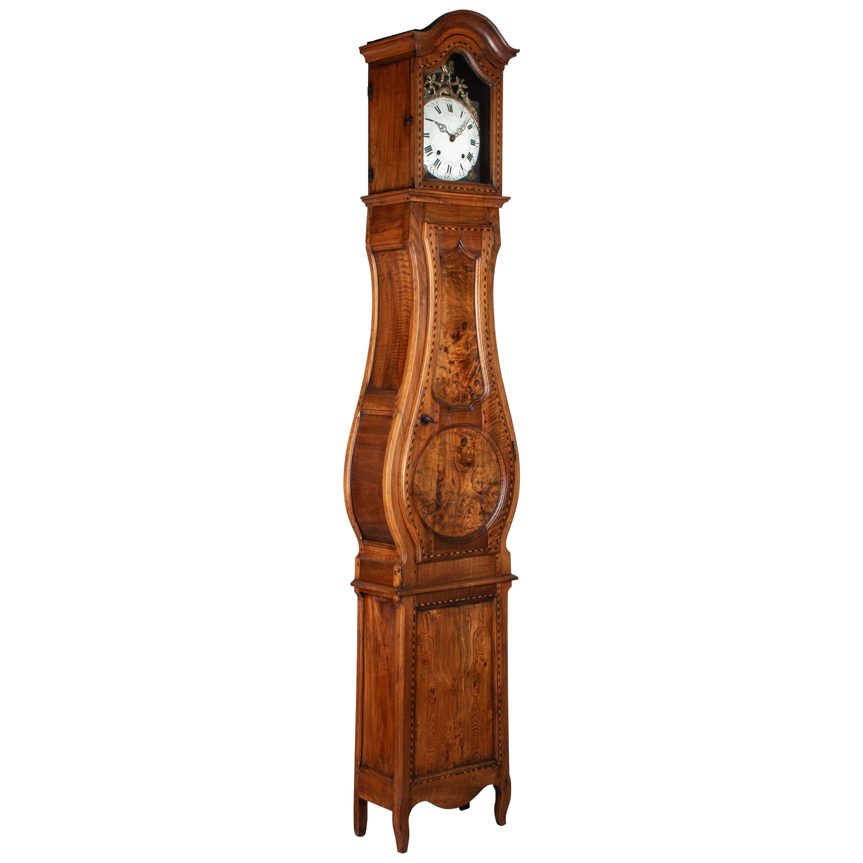 18th Century French Tall Case Clock or Horloge De Parquet