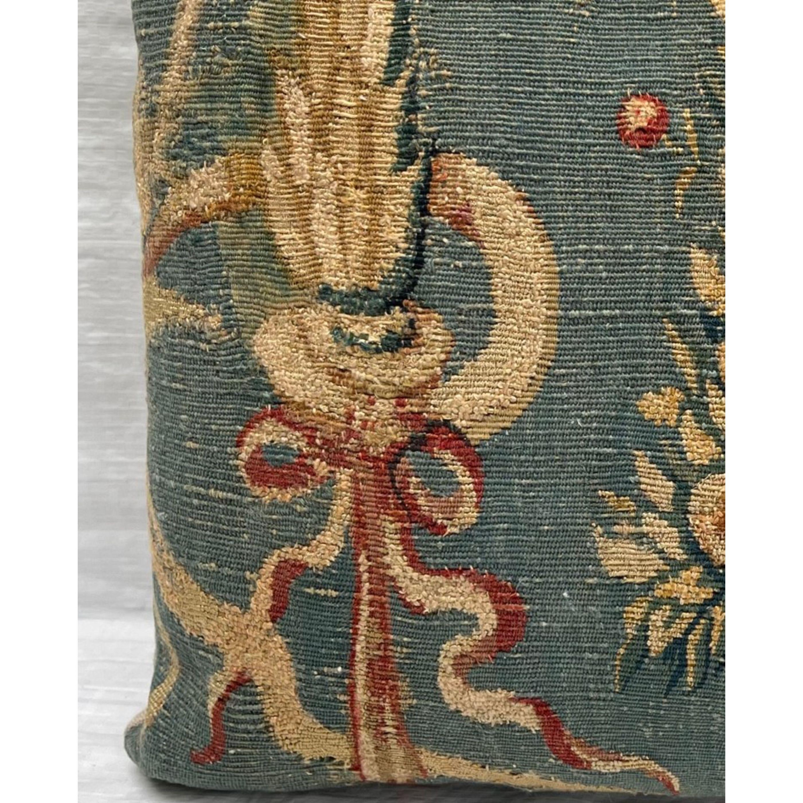 18th Century and Earlier 18th Century French Tapestry Pillow For Sale
