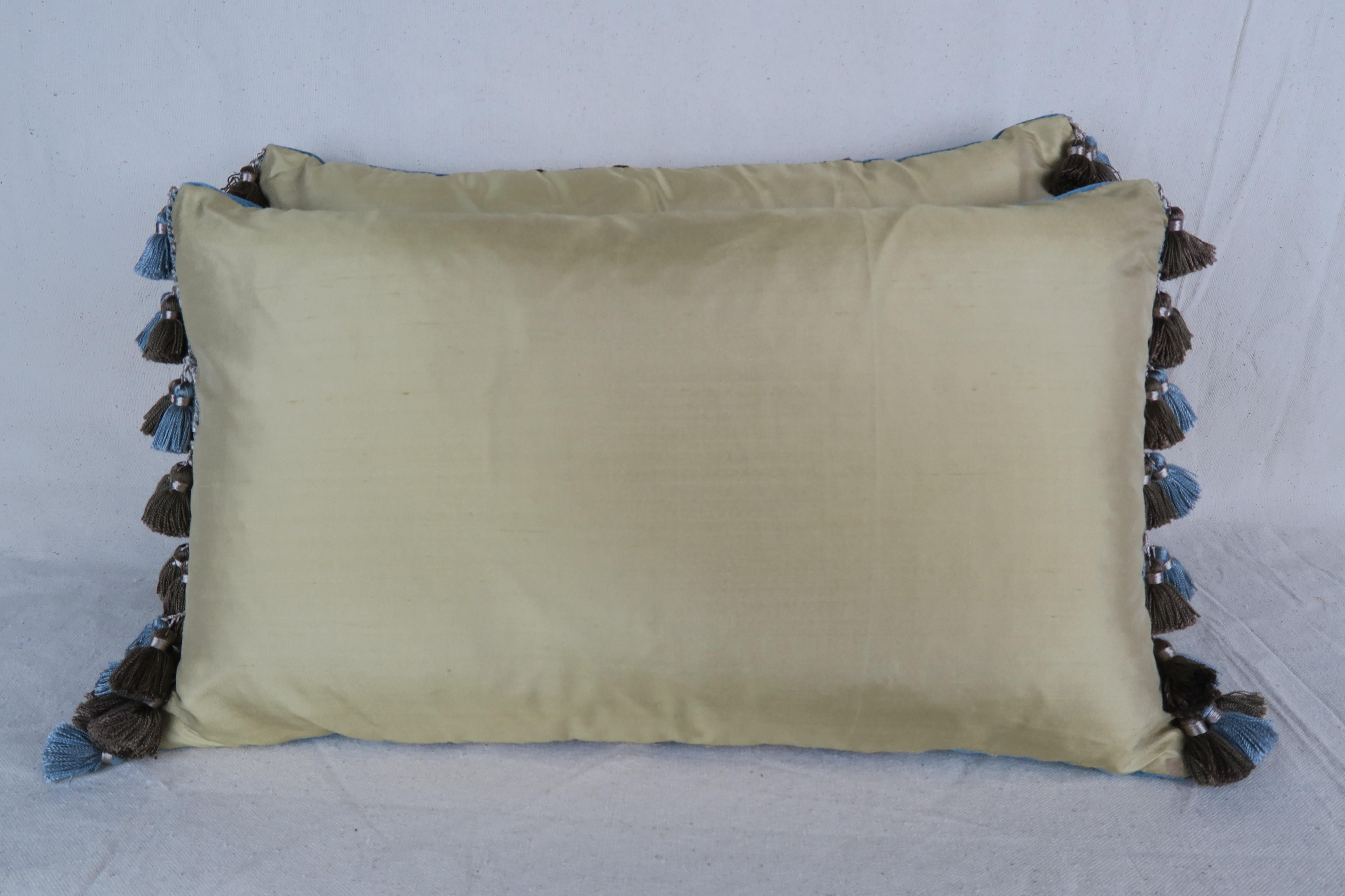 tapestry pillows with fringe