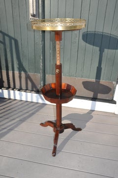 18th Century French Telescoping Marbletop Candlestand or Martini Table