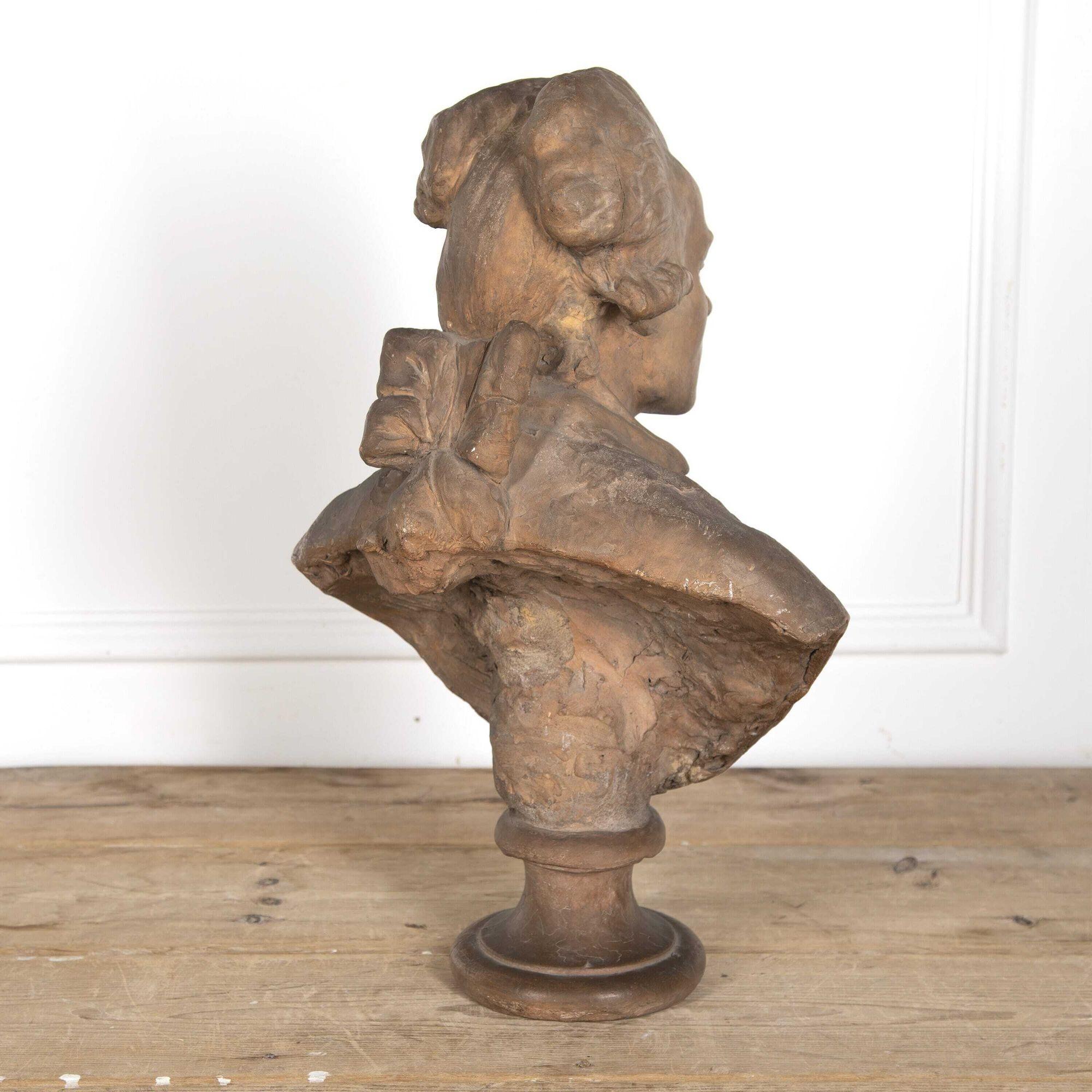 18th Century French Terracotta Bust of a Gentleman For Sale 1