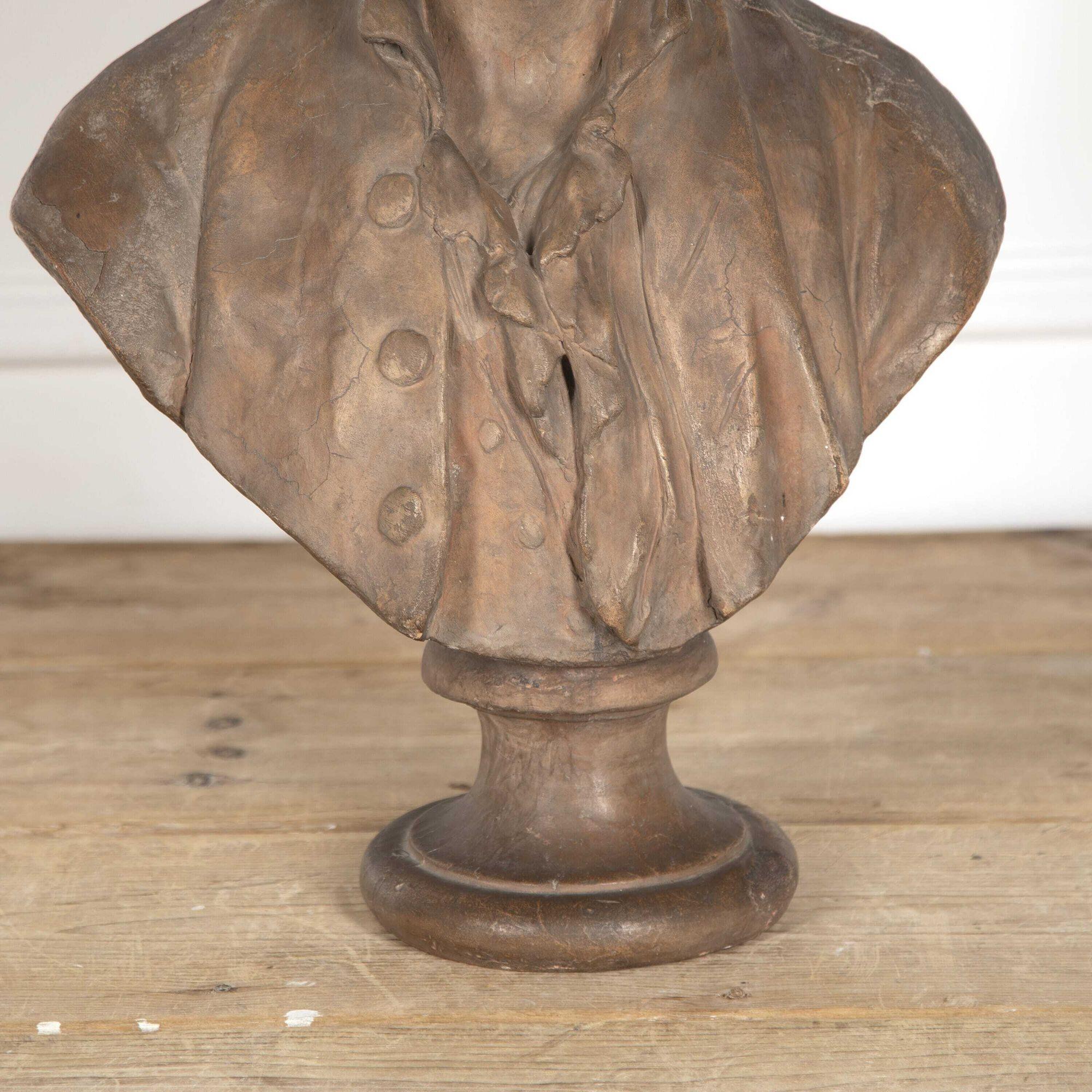 18th Century French Terracotta Bust of a Gentleman For Sale 4