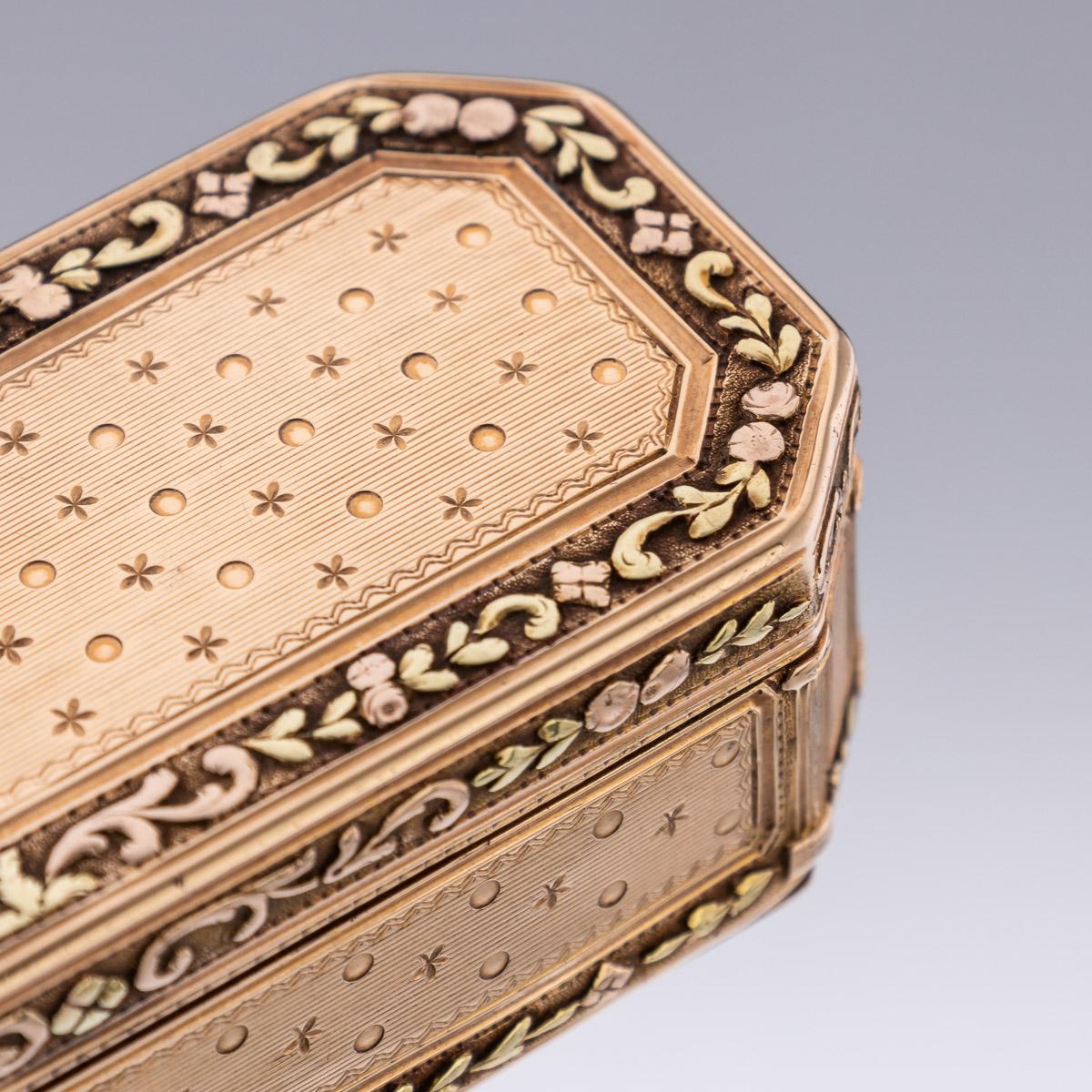 18th Century French Three-Colour 18K Gold Snuff Box, c.1780  4