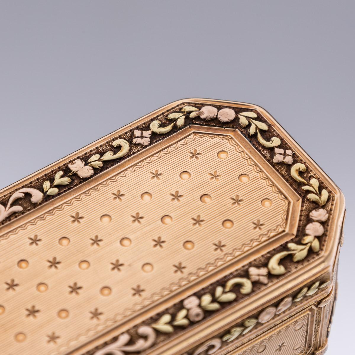 18th Century French Three-Colour 18K Gold Snuff Box, c.1780  5