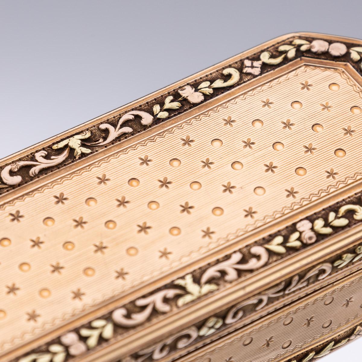 18th Century French Three-Colour 18K Gold Snuff Box, c.1780  6