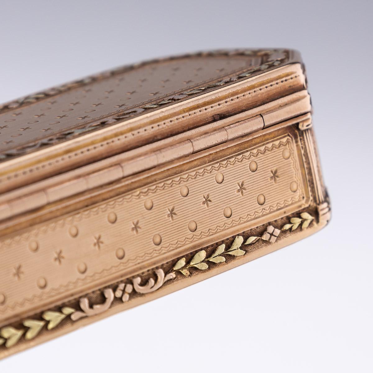 18th Century French Three-Colour 18K Gold Snuff Box, c.1780  7