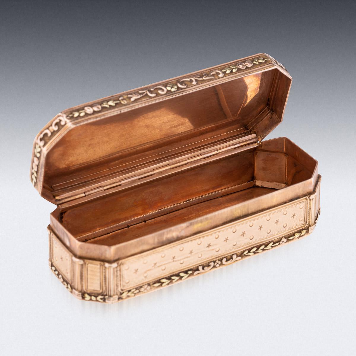 18th Century French Three-Colour 18K Gold Snuff Box, c.1780  3