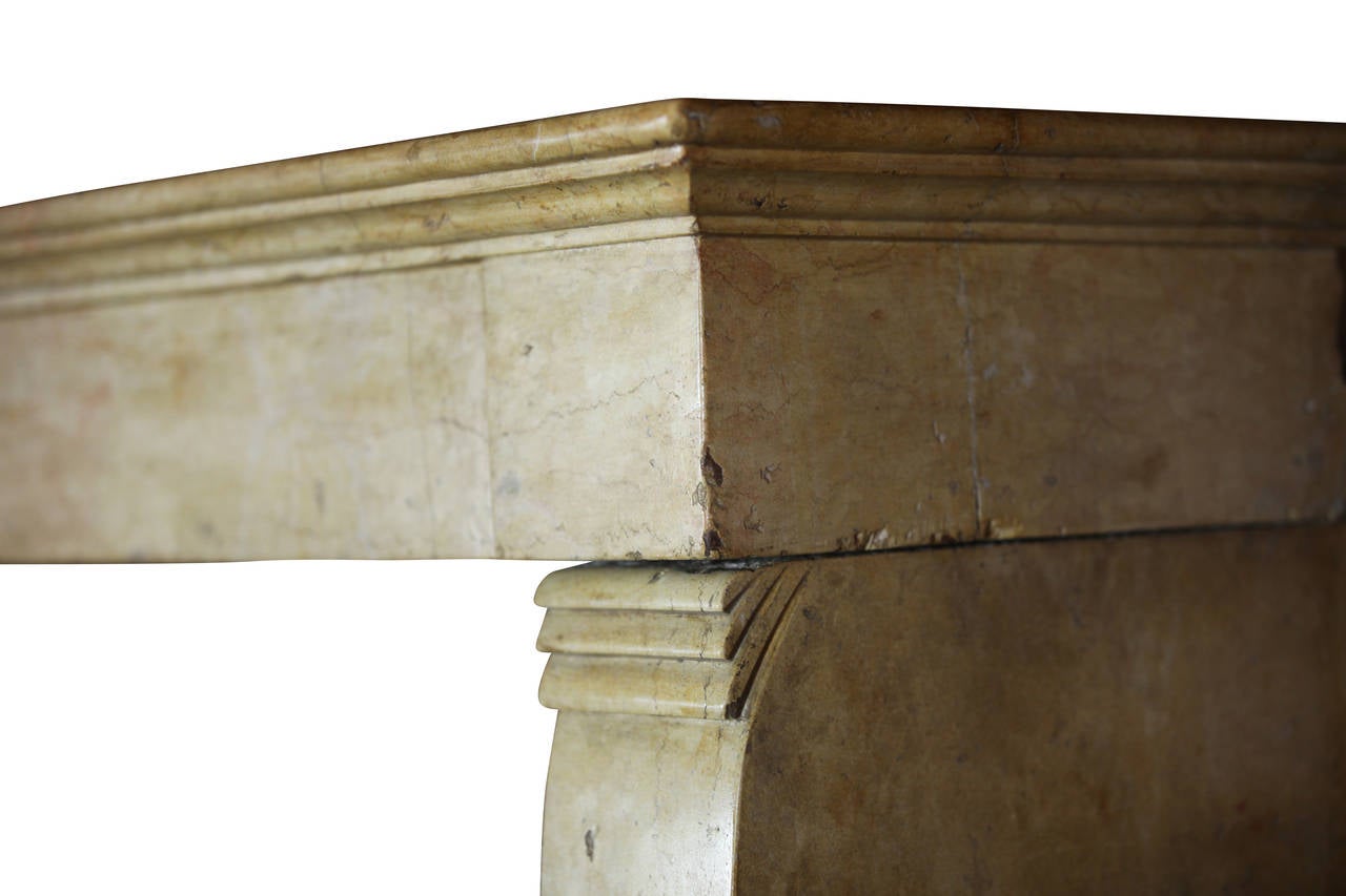 18th Century and Earlier 18th Century, French Timely Antique Fireplace Surround For Sale