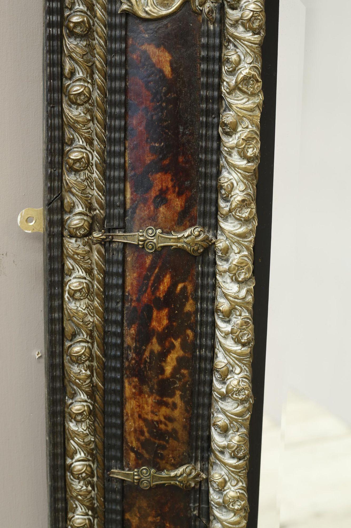 18th Century and Earlier 18th century French Tortoise shell cushion mirror