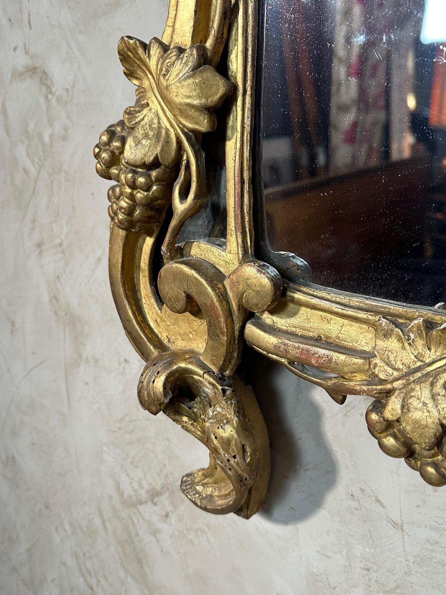 Bois XVIIIe siècle Français Transition Louis XV, Louis XVI Miroir en vente