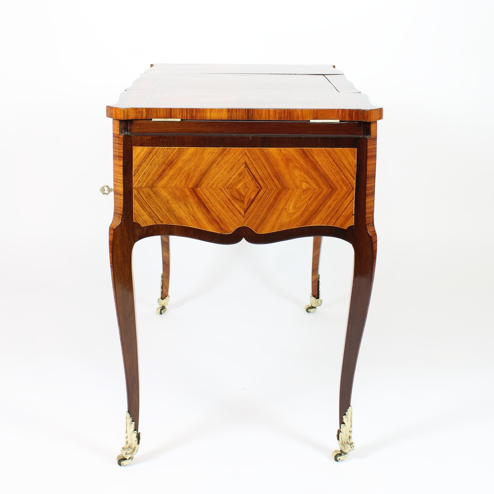18th Century French Transition Louis XVI Marquetry Vanity or Coiffeuse 1
