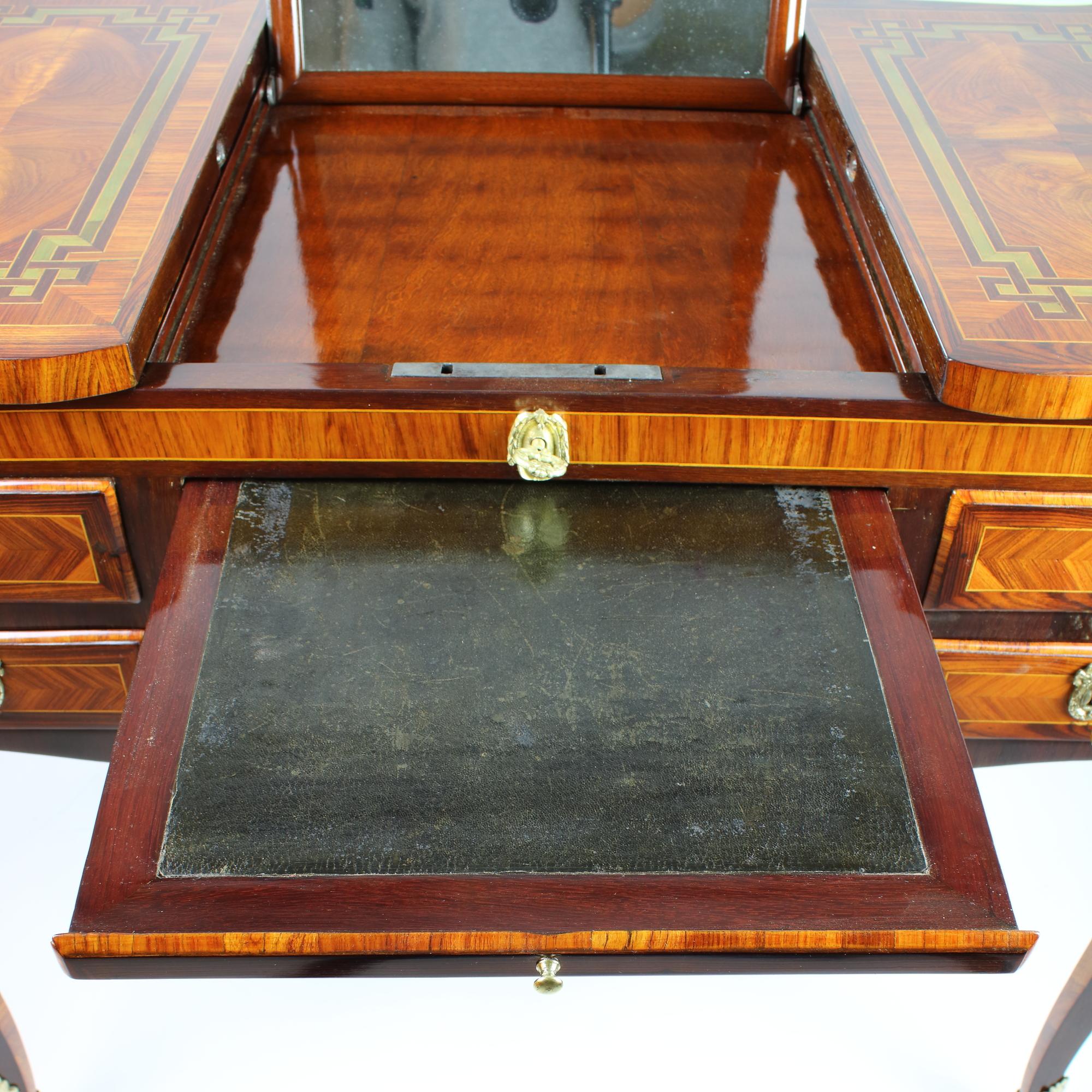 18th Century French Transition Louis XVI Marquetry Vanity or Coiffeuse 4