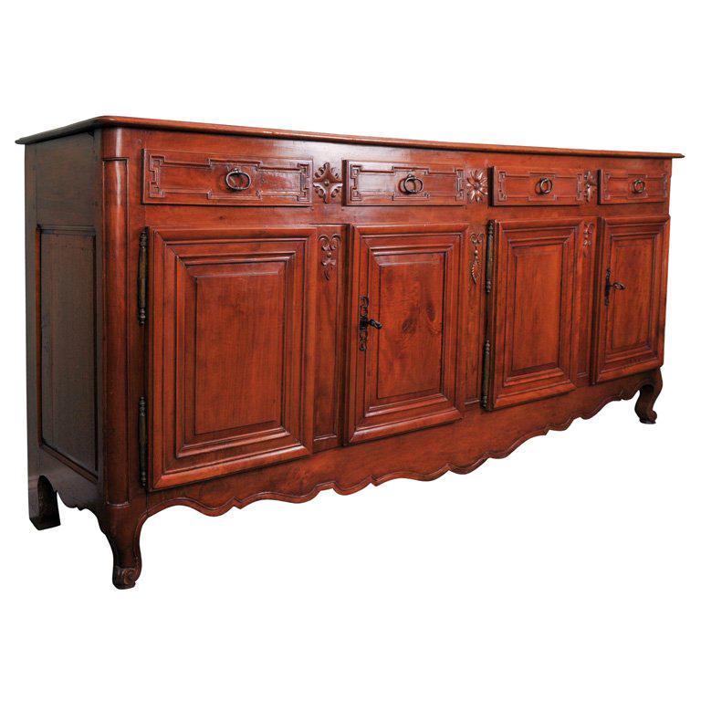 Monumental 18th Century French Transitional Four-Door Sideboard For Sale
