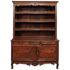 18th Century French Transitional Louis XV & Louis XVI Oak Vaisellier