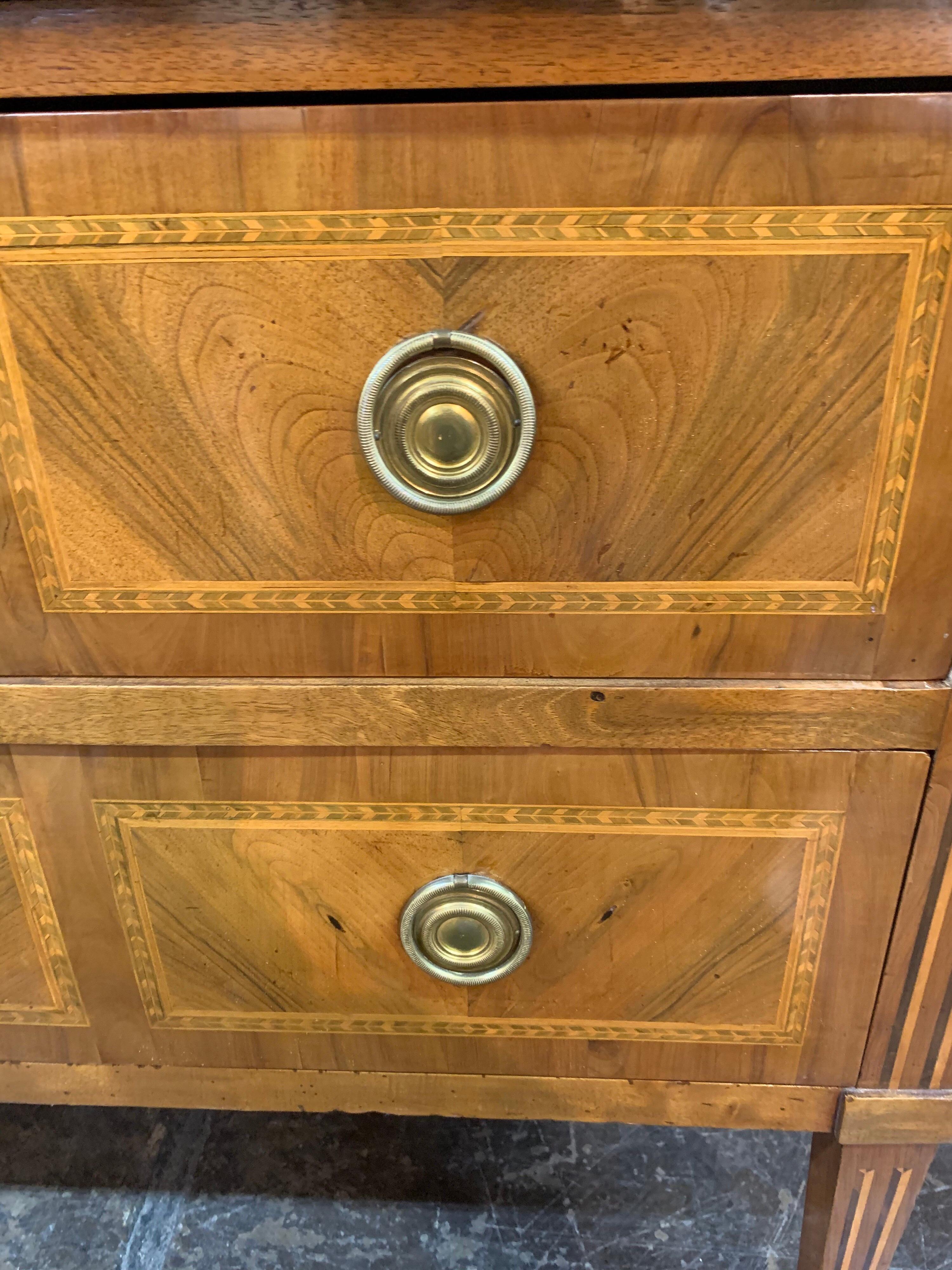 18th Century French Transitional Walnut Chest In Good Condition In Dallas, TX