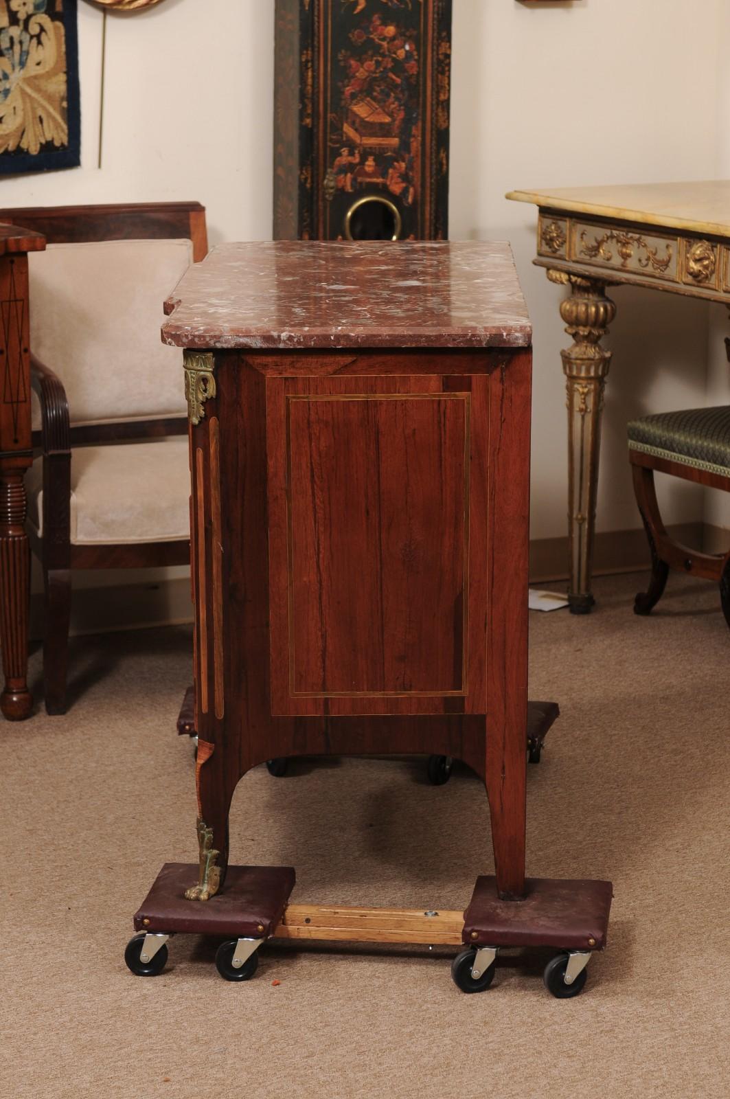 18th Century French Transitional XV/XVI Commode in Tulipwood/Kingwood For Sale 6