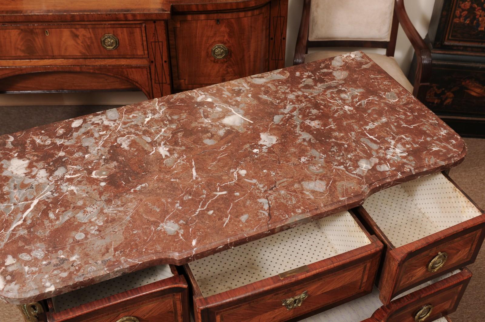 18th Century French Transitional XV/XVI Commode in Tulipwood/Kingwood For Sale 1