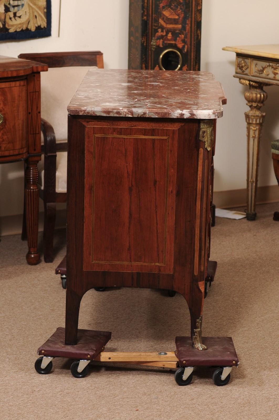 18th Century French Transitional XV/XVI Commode in Tulipwood/Kingwood For Sale 2