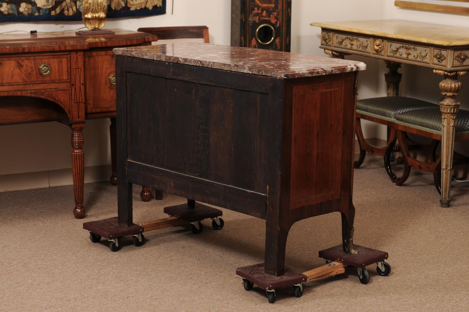 18th Century French Transitional XV/XVI Commode in Tulipwood/Kingwood For Sale 3