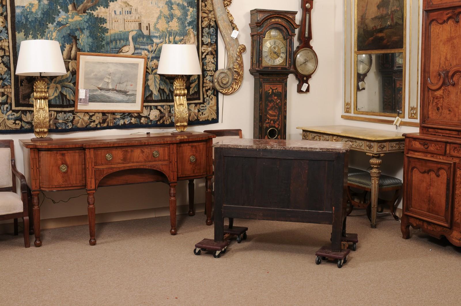 18th Century French Transitional XV/XVI Commode in Tulipwood/Kingwood For Sale 4
