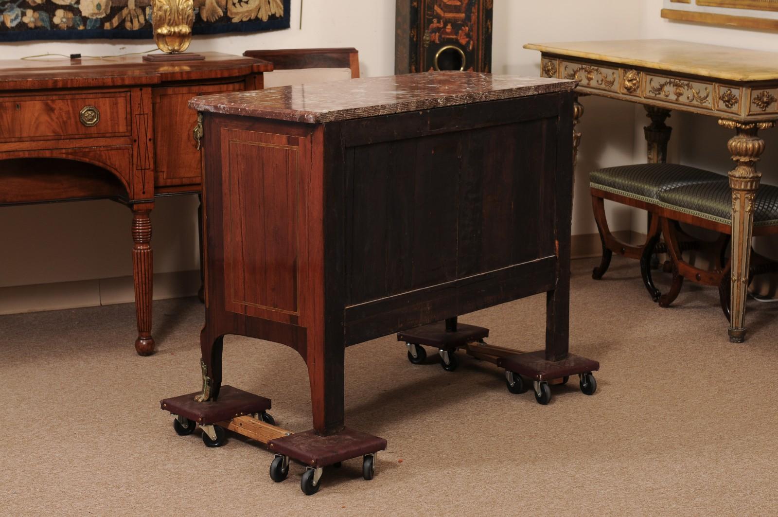 18th Century French Transitional XV/XVI Commode in Tulipwood/Kingwood For Sale 5