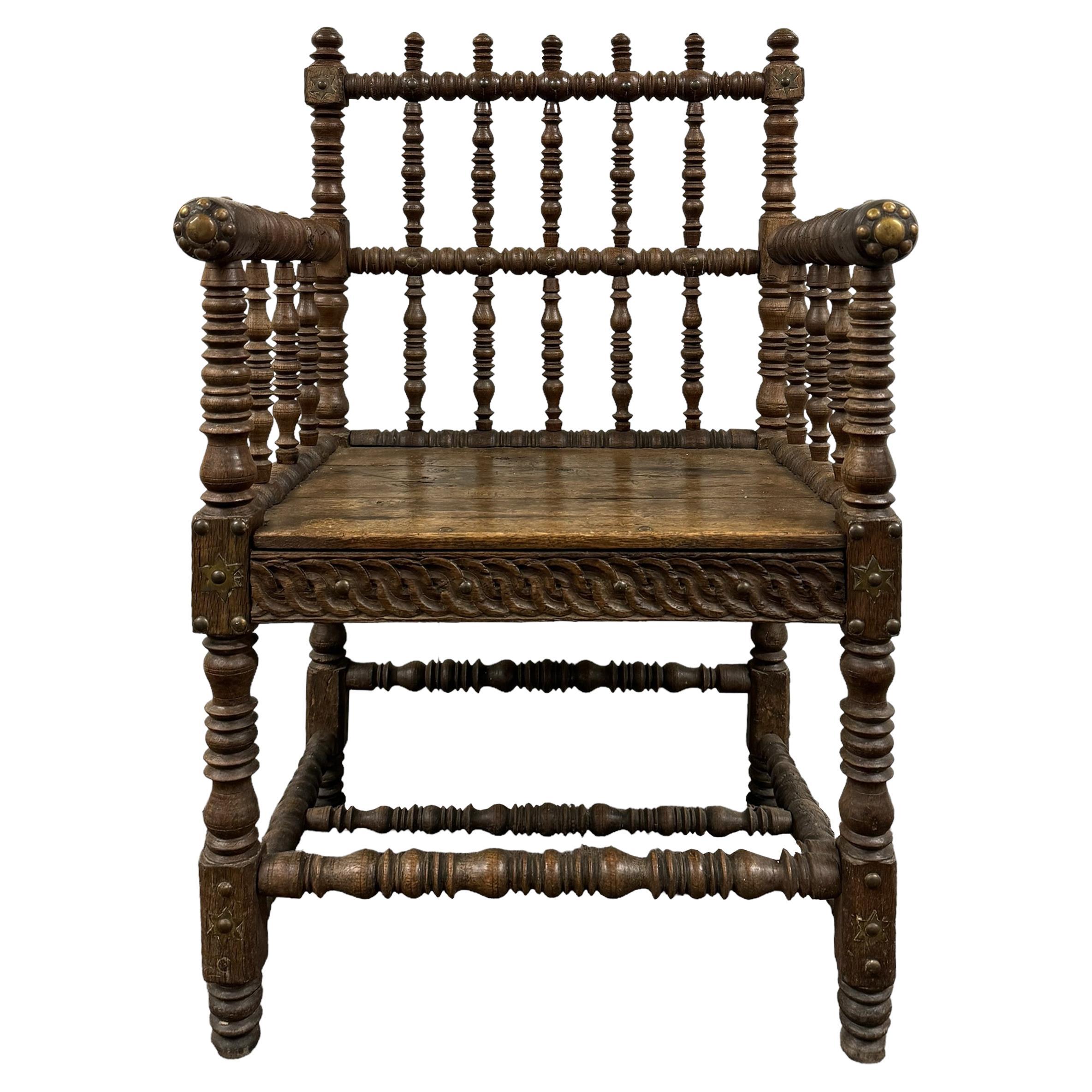 Französischer Turner-Stuhl aus dem 18. im Angebot