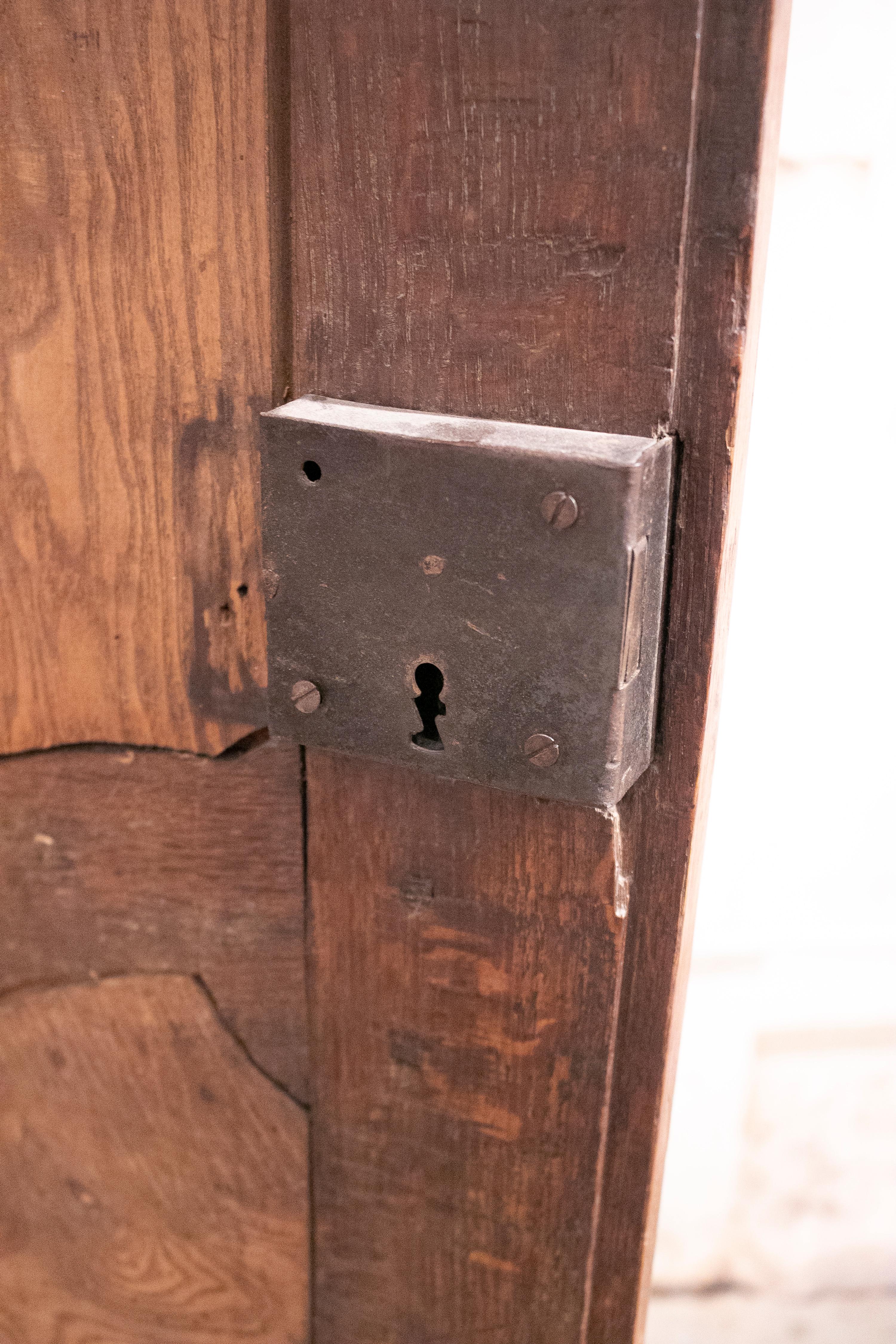 18th Century French Two Door Oak Panelled Wardrobe 10