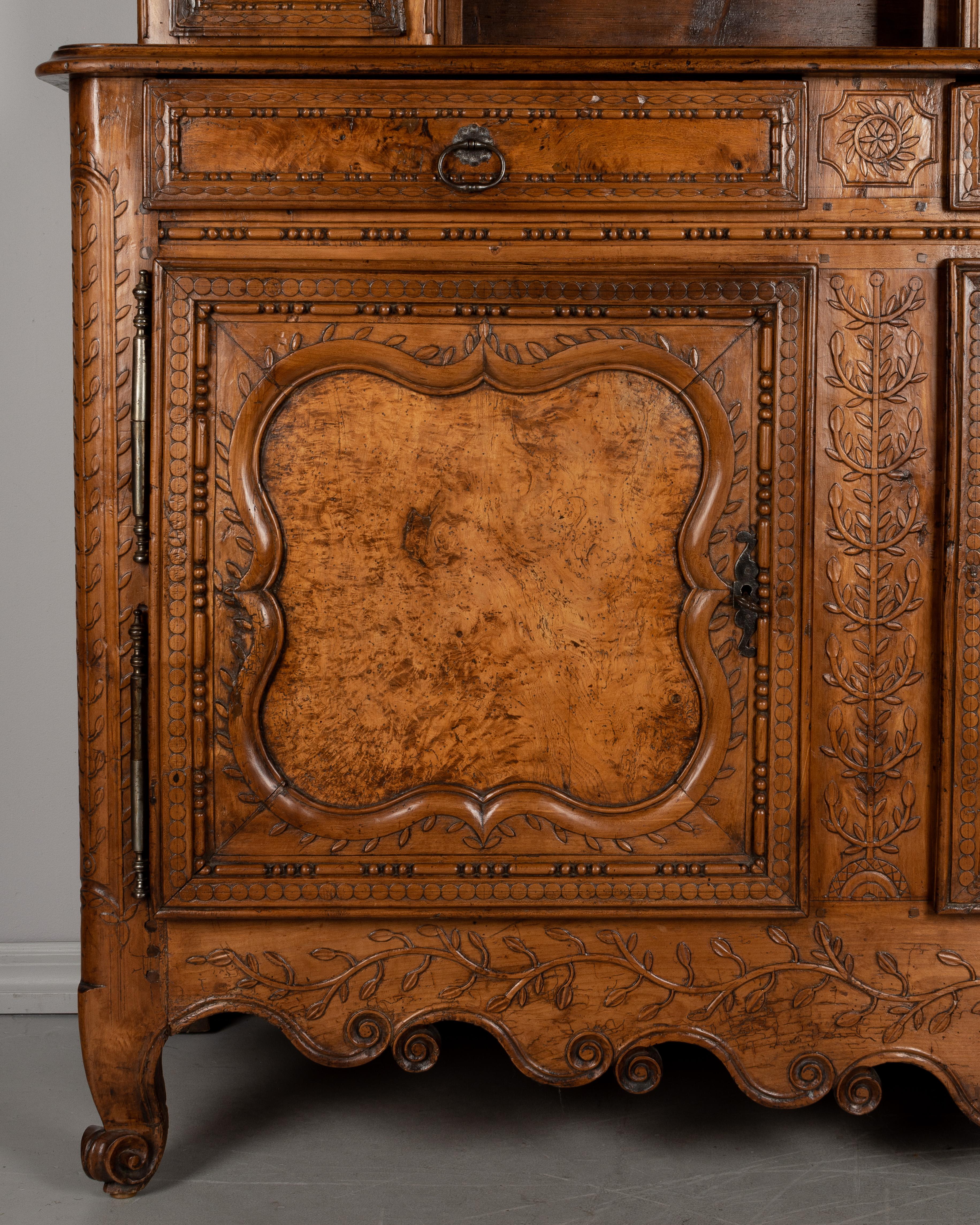 18th Century French Vaisselier or Sideboard with Clock 4