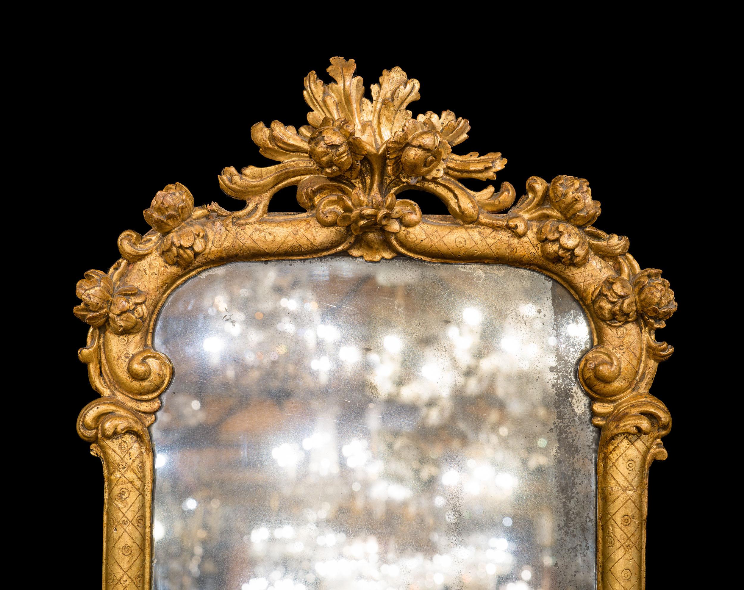 Giltwood 18th Century French Wall Mirror For Sale
