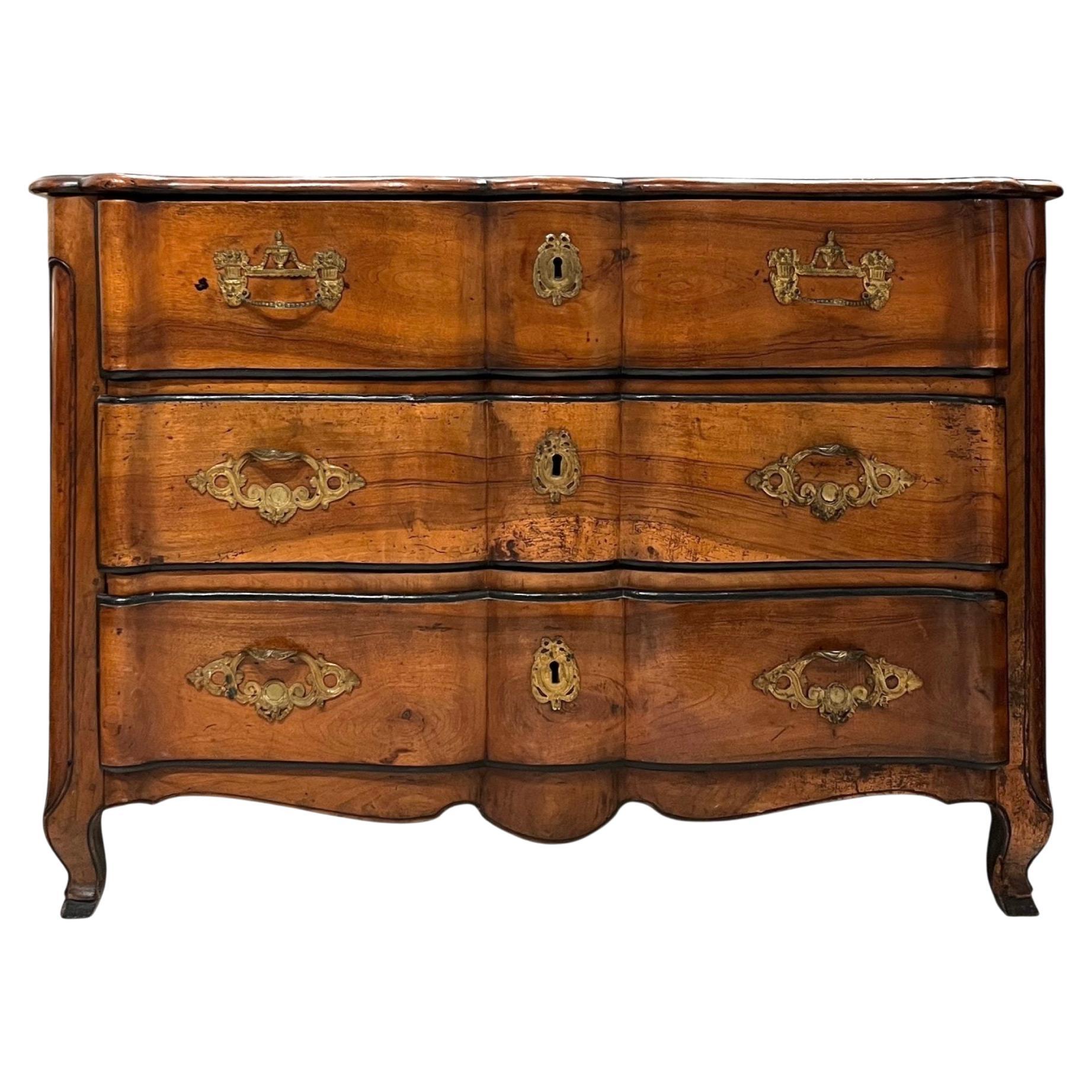 18th Century French Walnut Antique Chest from Bordeaux For Sale